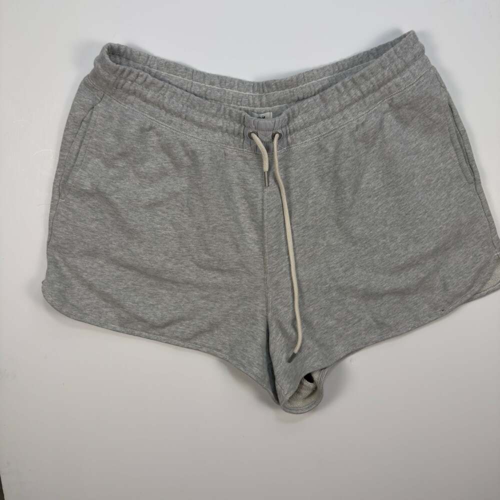 Aerie Grey Fleece Dolphin Hem Lounge Shorts Size XL